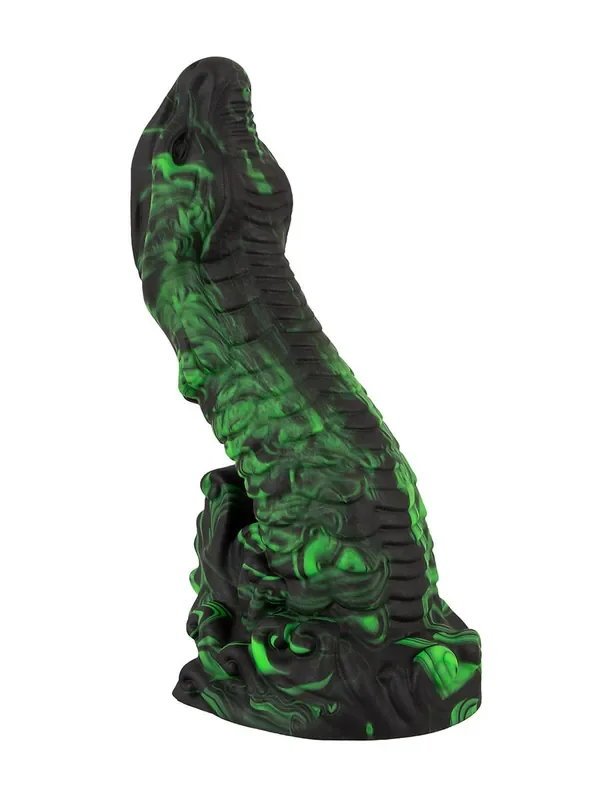 Beasty Cocks Lizard Peak Dildo in Echsen-Optik, schwarz/grün