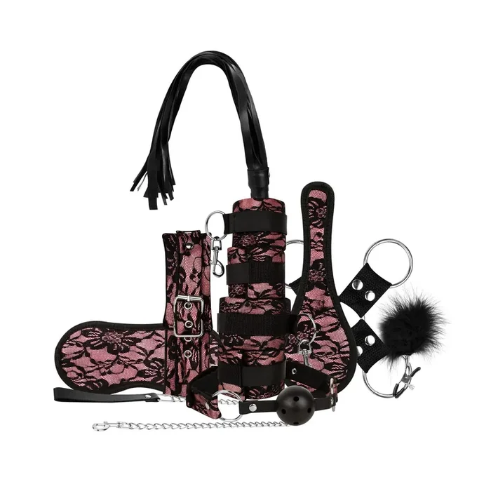 Bedroom Fantasies – Bound by Lace – 8-teiliges SM-Set – Pink
