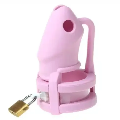 Birdlocked Silikon-Keuschheits-Käfig 11 x 3,2 cm Rosa