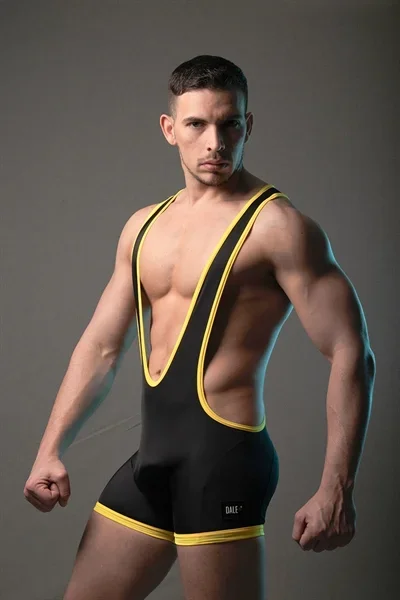 Black and Yellow Wrestler
