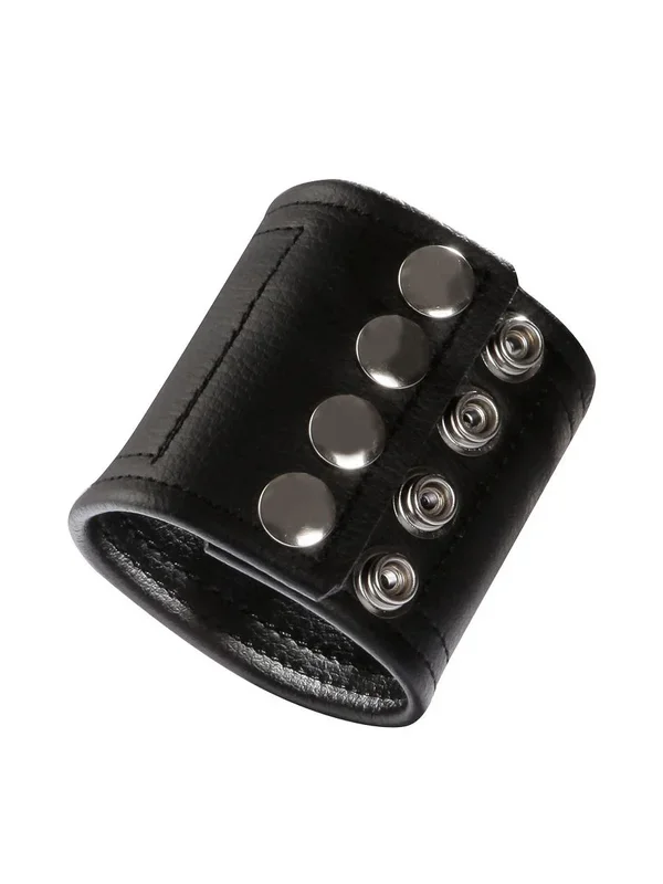 Black Label Leather Zip Wrist Wallet: Lederarmband mit Innenfach, schwarz