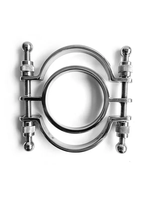 Black Label Mouth Wide Open Clamps Folterklammer, silber