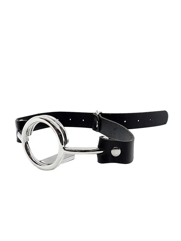 Black Label Ring Gag With Tongue Depressor: Edelstahl-Mundsperre
