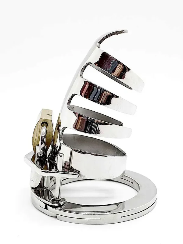 Black Label The Classic Cock Cage Edelstahl-Peniskäfig, silber