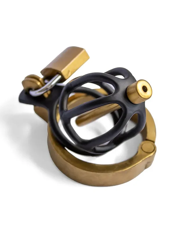 Black Label Weenie Locker Chastity Cage Keuschheitskäfig, schwarz/gold