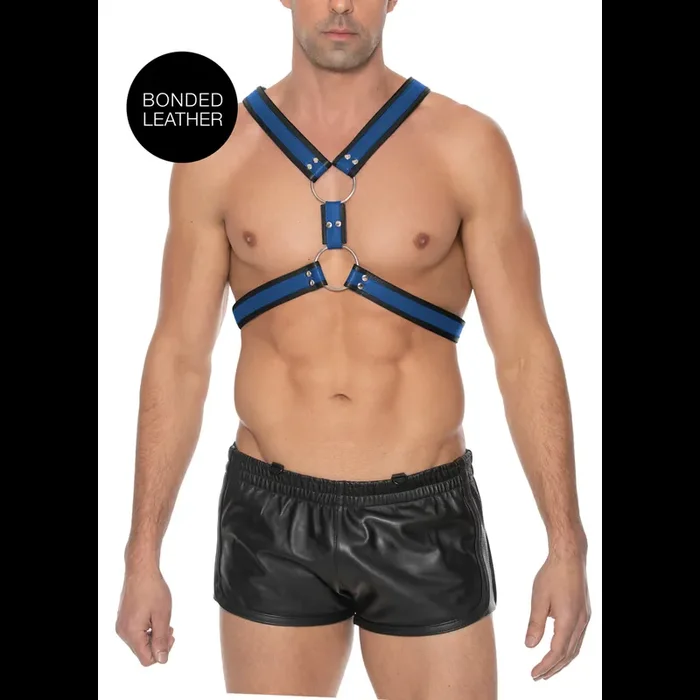 Blau-Schwarzer Scottish Harness – L/XL