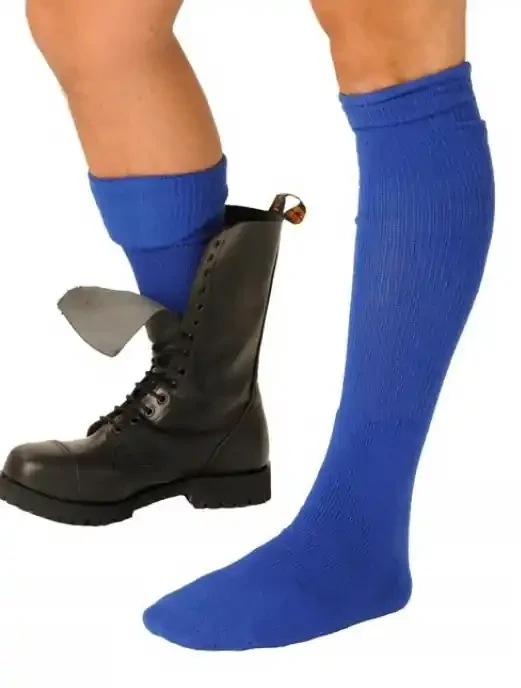 Blaue Stiefel Socken