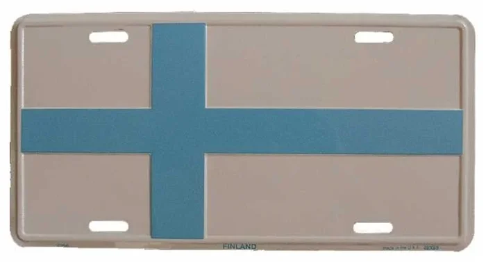 Blechschild Finnland