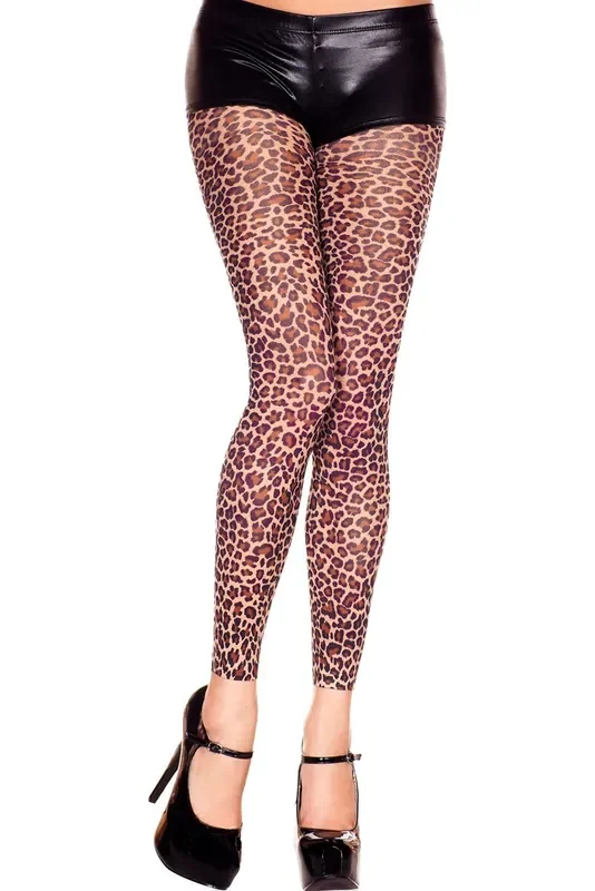 Blickdichte Leggings im Leoparddruck