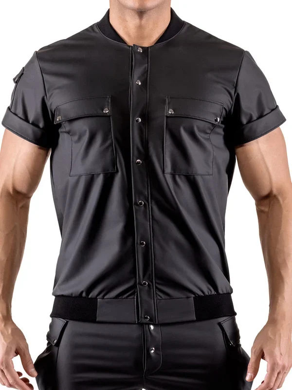 Blouson-Hemd, schwarz
