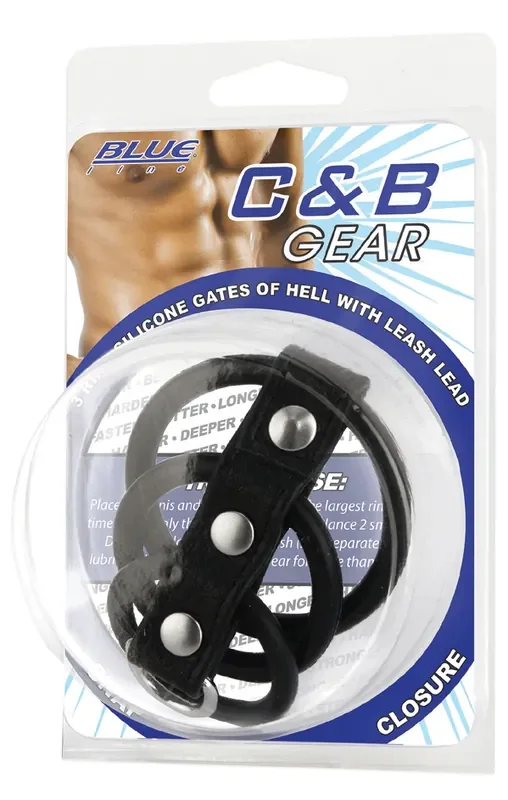 *BLUE LINE C&B GEAR 3 Ring Silikon-Höllentor mit Leinenführung