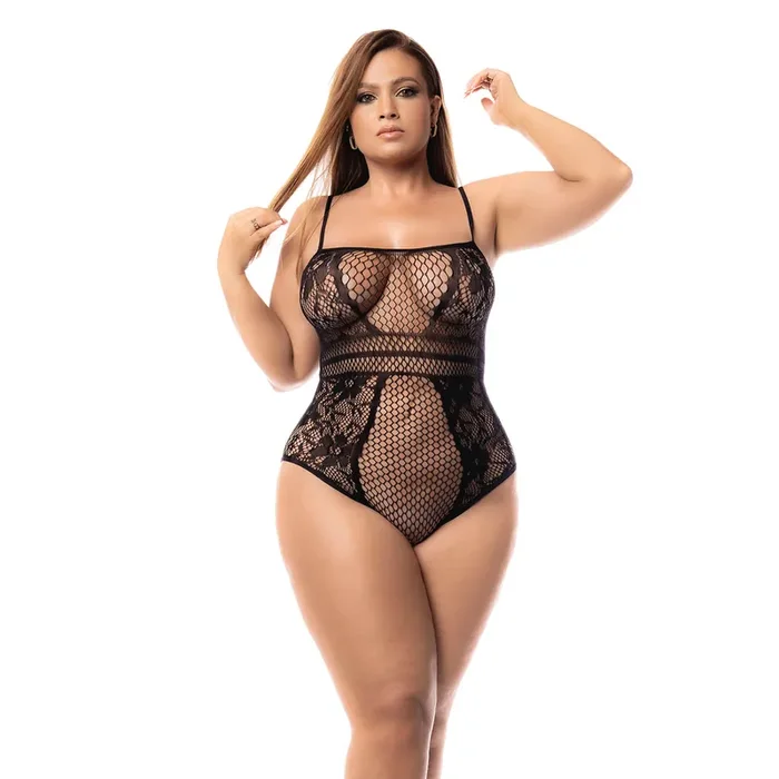 Body aus Netz – Queen Size – Schwarz