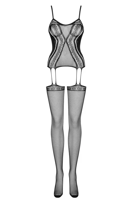 Bodystocking – überkreuztes Muster