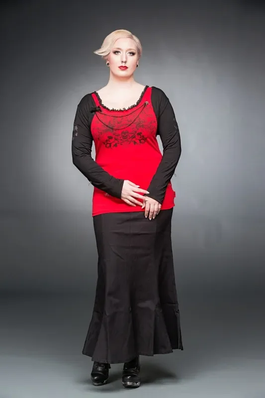 Bolero mit Totenköpfen an den Armen – Plussize