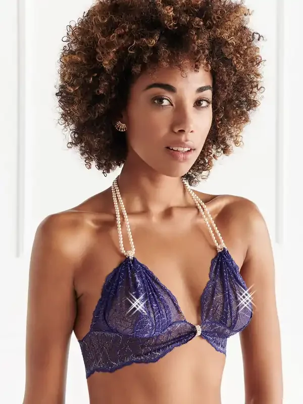 Bracli Sydney Perlen-BH, blau