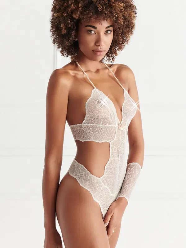 Bracli Sydney Perlenbody 2-reihig, ivory