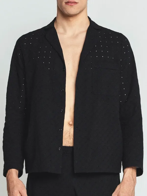 Bracq Paco Pyjama-Jacke, schwarz
