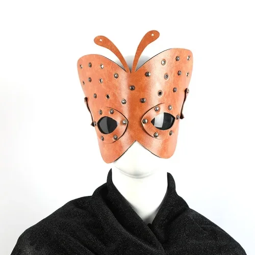 Braune Steampunk Maske ‚Schmetterling‘