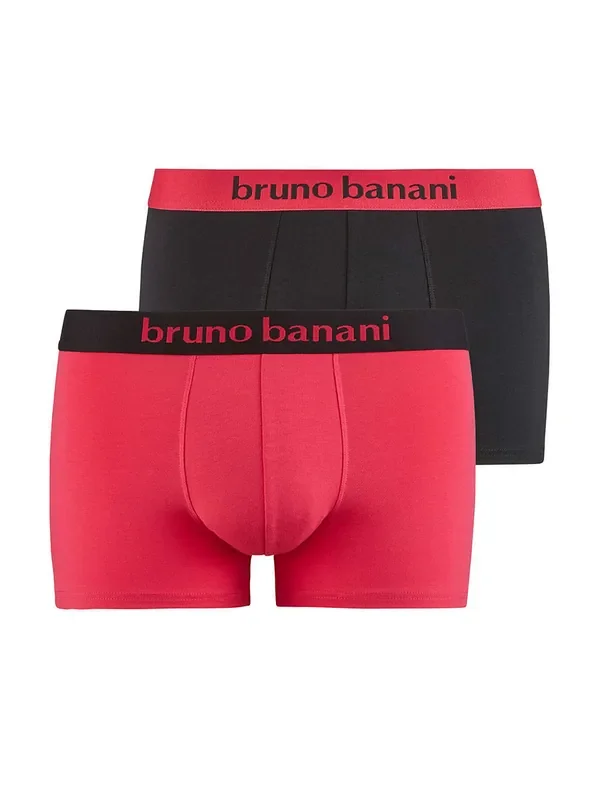 Bruno Banani Flowing Short 2er Pack, magenta/schwarz