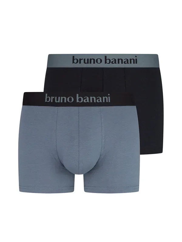 Bruno Banani Flowing Short 2er Pack, schwarz/mondgrau