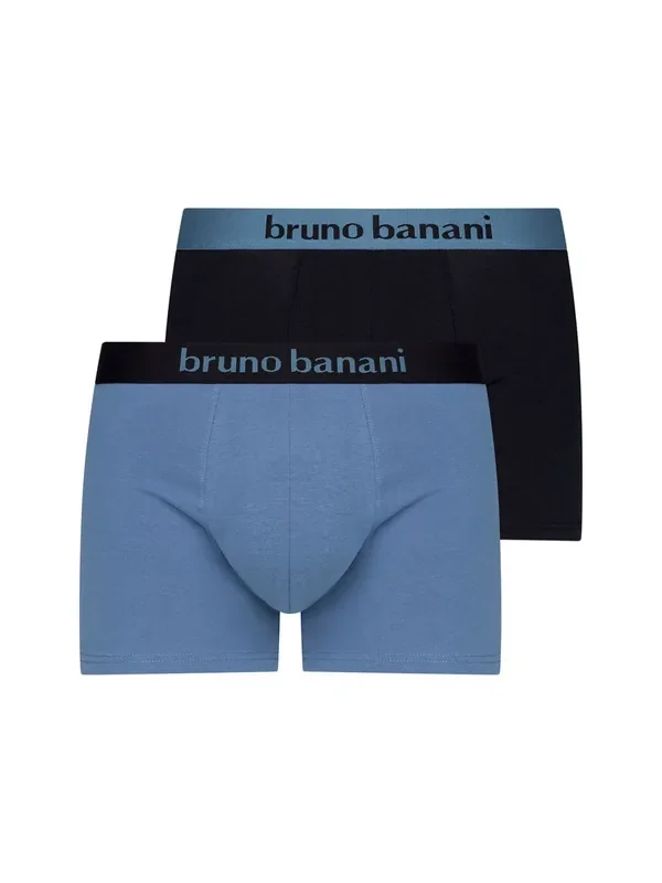 Bruno Banani Flowing Short 2er Pack, schwarz/steinblau