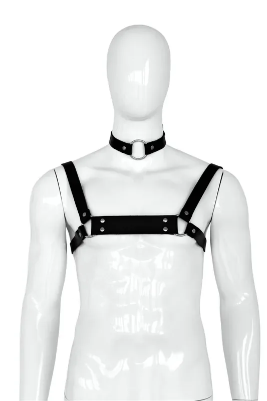 Brust-Harness mit Halsfessel