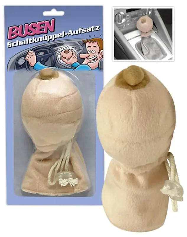 Brustförmiger Plüsch-Überzug für den Schaltknüppel