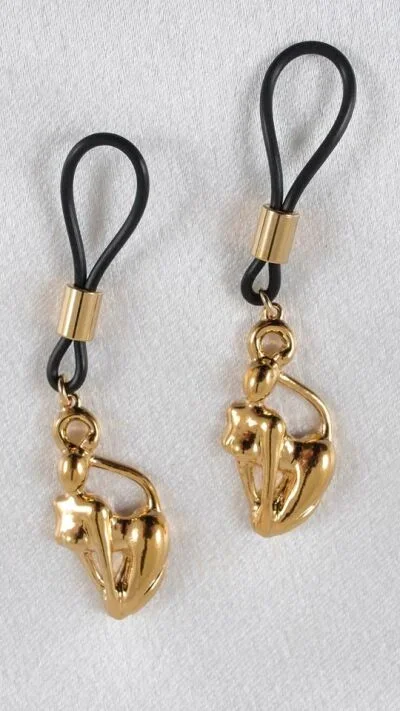 Brustschmuck Katzenfrauen Gold