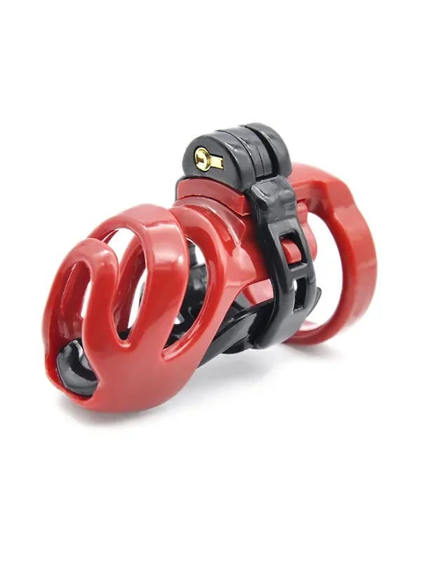 BRUTUS Cyborg Peniskäfig, rot/schwarz