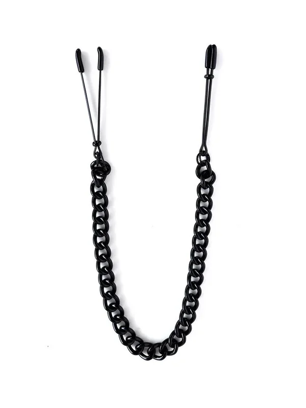 BRUTUS Tweezer Nipple Clamps: Nippelklemmen mit Kette, schwarz