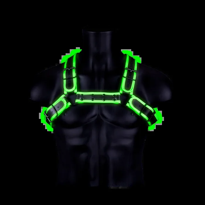 Bulldog Harness with Buckle – Glow in the Dark – L/XL