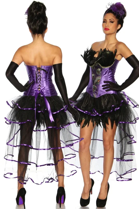Burlesque Corsage mit dekorativer Schnürung (Grösse: S)