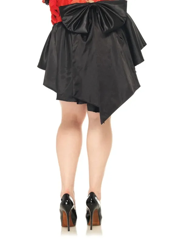 Burlesque-Rock aus Satin in Schwarz