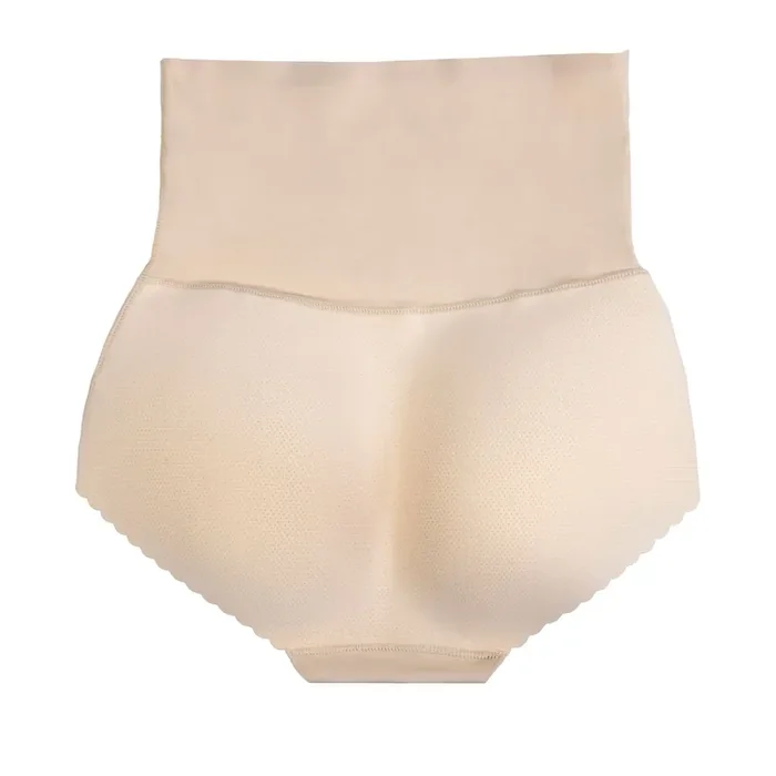Bye Bra – Gepolsterte Höschen mit hohem Bund – Beige