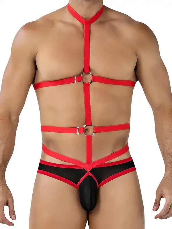 C4M R4VAGE Harness-Body, schwarz/rot