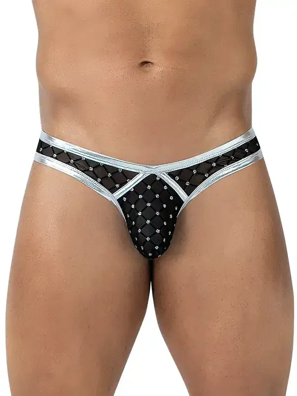 C4M R4VAGE String, schwarz/silber