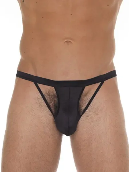 Caleb String mit Riemchen, schwarz