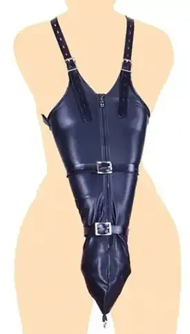 Camisole mit Strengem Lederreißverschluss