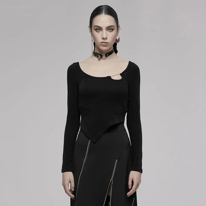 Casual Gothic Top mit besonderem Designmerkmal