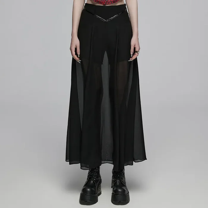 Casual Shorts mit Overskirt mit Faux Leather Akzente