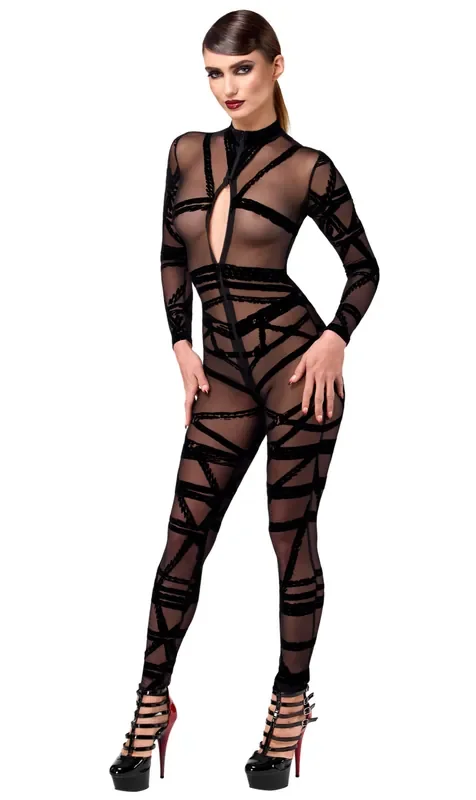 Catsuit im Bondage-Stil
