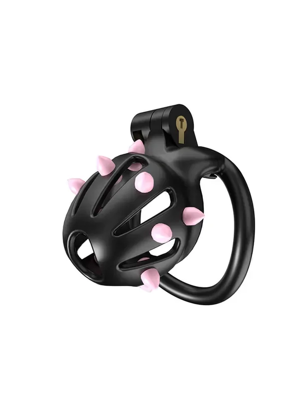 CELLMATE FlexiSpike Chastity Cage Size 0 Peniskäfig mit Spikes Größe 0, schwarz/pink