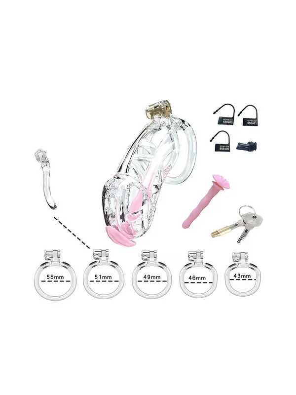 Cellmate Guardian Chastity Cage Peniskäfig, transparent/rosa