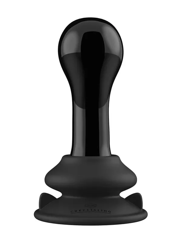 Chrystalino Globy Glas-Vibrator, schwarz
