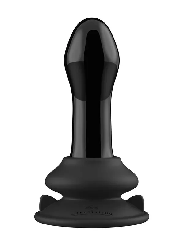 Chrystalino Pluggy Glas-Vibrator, schwarz