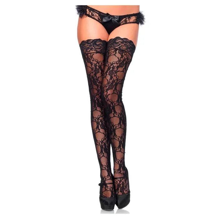CLD Rest Lingerie – Halterlose Strümpfe mit Spitze – Schwarz