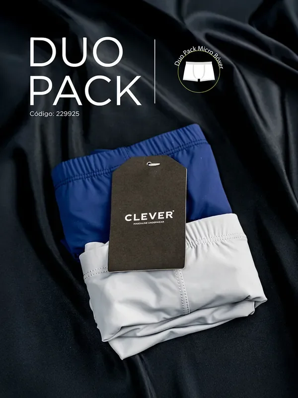 Clever Duo 1 Latin Boxer 2er Pack, blau/grau