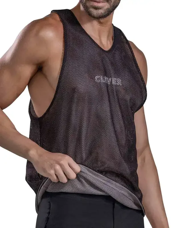Clever Fit Wende-Tanktop, schwarz/grau