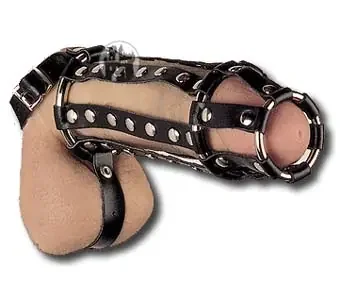Cock-Ring aus Leder – Cockharness