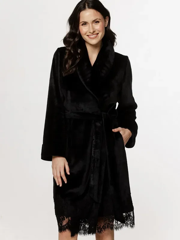 Coemi 261W209 Kimono, schwarz